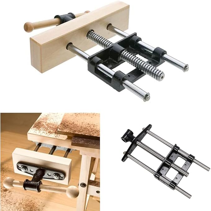 uyoyous 7 inch wood vise workbench Front Vise Woodworking Bench Vise Cast Aluminum Front Screw Vise Woodworking Front Vise