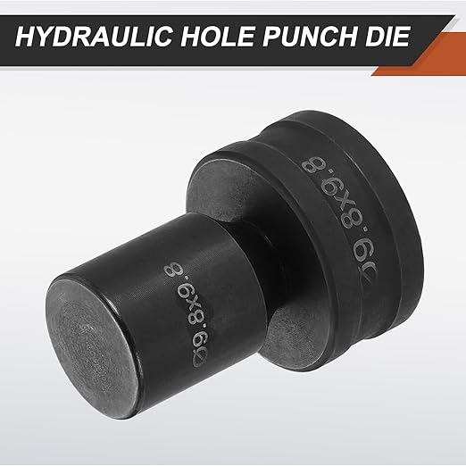 HARFINGTON Hydraulic Hole Punch Die 9.8x9.8mm Square Hole 40Cr Steel Electric Punching Kit for CH70 Electric Punching Machine, Black