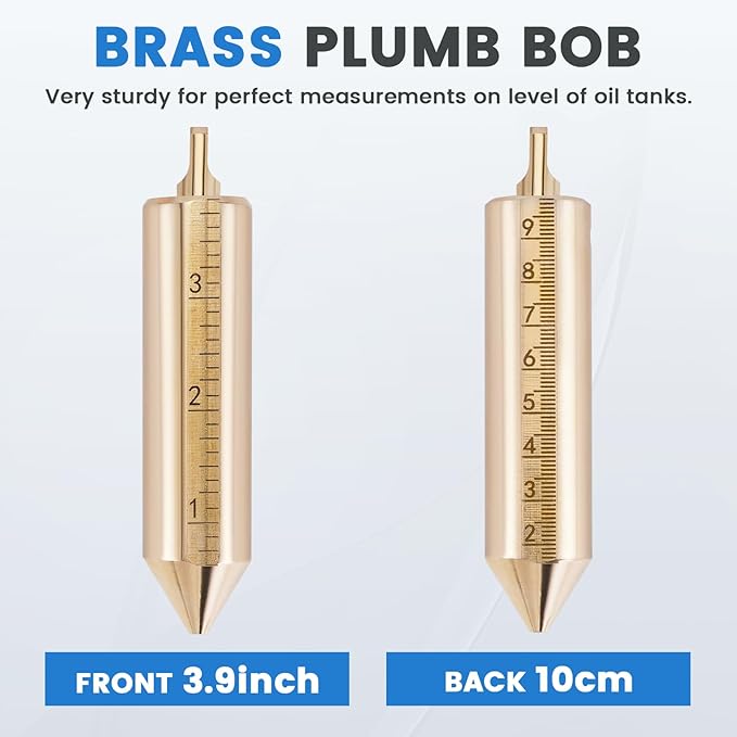 YJINGRUI 66ft/20M Oil Tank Gauging Tapes, Explosion Proof, Stainless Steel Oil Gauging Tape with 350g Brass Plumb Bob, Bent-Handle