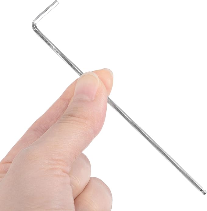 TOP-VIGOR 1Pc 2mm Ball End Hex Key Wrench, L Shaped Long Arm Allen Wrench for Household DIY, Professional Machine Repairing, CR-V