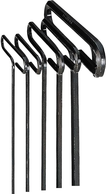 EKLIND 35165 Std Grip Hex T-Key allen wrench - 5pc set Metric MM sizes 2.5-6 (6In shaft)