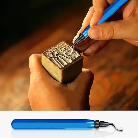 Metal Deburring Tool, Burr Remover Hand Tool for for Metal, Resin, Plastics, 3D Printing Burr Removal Tool TS/XBD-03 (Blue)