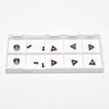 Tungsten Alloy Chamfered Angle Insert Set for Chamfering Machines, Ideal for Chamfering Deburring on Steel and Other Metals (Chamfered Cutter Kit)