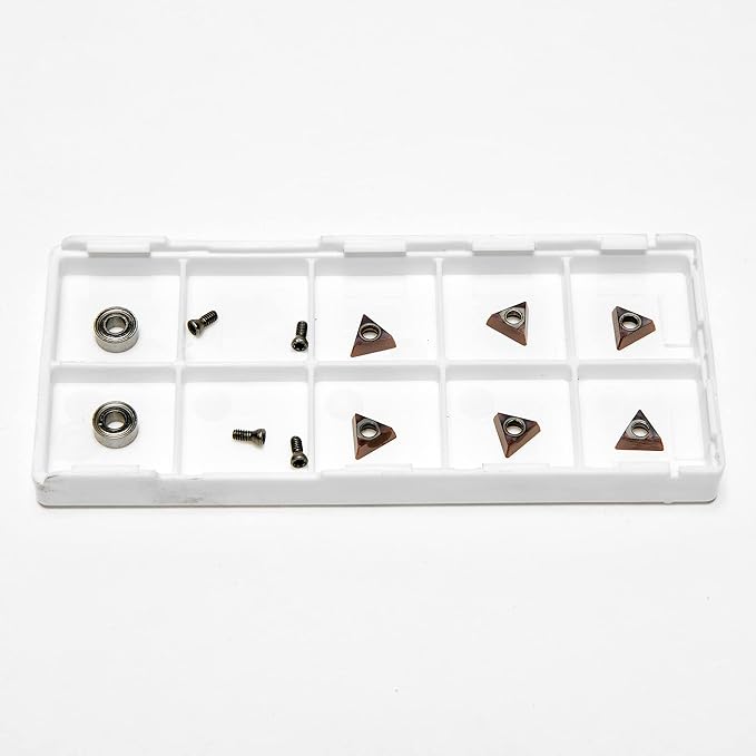 Tungsten Alloy Chamfered Angle Insert Set for Chamfering Machines, Ideal for Chamfering Deburring on Steel and Other Metals (Chamfered Cutter Kit)