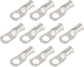 10pcs 4 AWG-3/8(M10) Tinned Copper Ring Terminals Battery Lugs, Heavy Duty Wire Lugs, Battery Cable Connectors