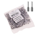 500PCS Wire Ferrule Terminals Connectors, AWG20/0.75mm² Grey Insulated Crimp Pin Terminals Nylon Copper Crimp Ferrules Wire Connector Sleeves for Electrical Projects/Chemical Industry, etc.