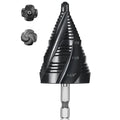 Cobalt M35 Step Drill Bit, TiAlN Coating 4 Spiral Flute Step Bit for Metal, Stainless Steel, Aluminum, Plastic, Large Step Drill 1-3/8"