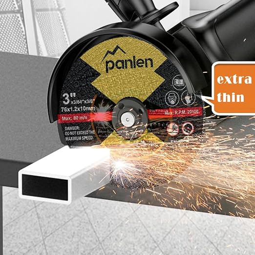 50 PCS 3 inch Cutting Disc,3/8" Arbor Cut Off Wheels for Power Die Grinders and Angle Grinder for Metal and Stainless Steel