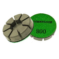 Diamond Floor Polishing Pucks for Terrazzo, Marble, Granite, Concrete Floor, 3 Inch 15mm Resin Bond Hook and Loop Polishing Pad, 800#, 3PCS