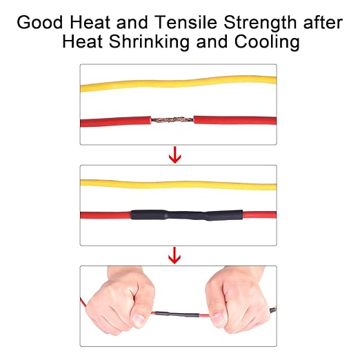 XHF 205 PCS Length 3.5" White 3:1 Waterproof Automotive Electrical Heat Shrink Tubing Assortment Kit Large Size Marine Grade Adhesive Lined Tube, Insulation Sealing