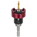 KEENTECH Carbide Tipped 82° Countersink Drill Bit with Depth Stop, 3/8" Dia x 1/8" Drill Diameter x 1/4" Shank, Adjustable Depth Stop with Ball Bearing for High Fine Finish on Softwood and Hardwood