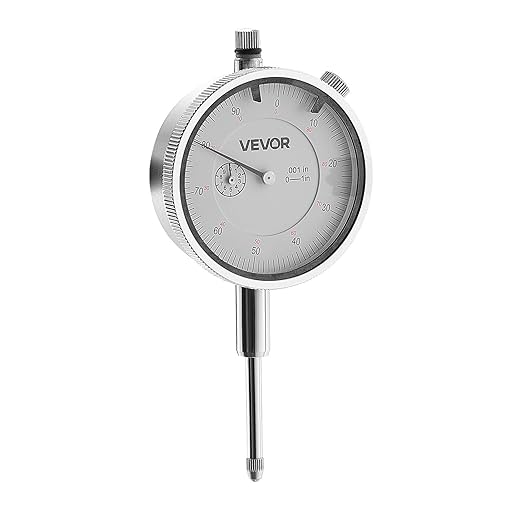 VEVOR Dial Test Indicator, 0.001 inch Accuracy, 0-1 inch Measuring Range, Easy to Read Large Dial, Professional for Internal Diameter Measurement, Runout Detection, Flatness Inspection