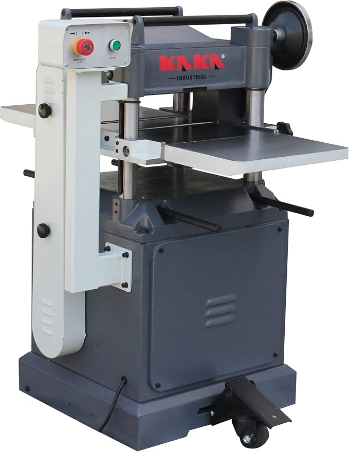 KAKA INDUSTRIAL WDP-4215,15 inch Width 8 inch Max Height,Woodworking Planer with Built in Mobile Base and Helical Cutterhead 220V-60HZ-1PH