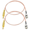 Yuslao BNC Male to 3.5mm Plug Mono TS Audio Extension Cable 50cm 1.6ft for Ham Radio Shortwave Radio Oscilloscope Signal Generator CCTV Surveillance etc (2-Pack)