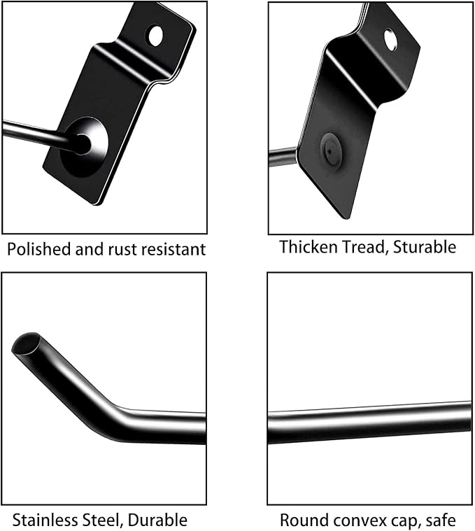 120 Packs Slatwall Hooks 6 and 8 Inch Slatwall Accessories Slat Wall Hooks Heavy Duty Pegboard Hooks for Room Garage Shop Retail Display