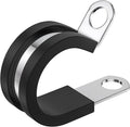 100 PCS 3/8 Inch Stainless Steel Cable Clamps - Insulated, Hose & Pipe Clamps