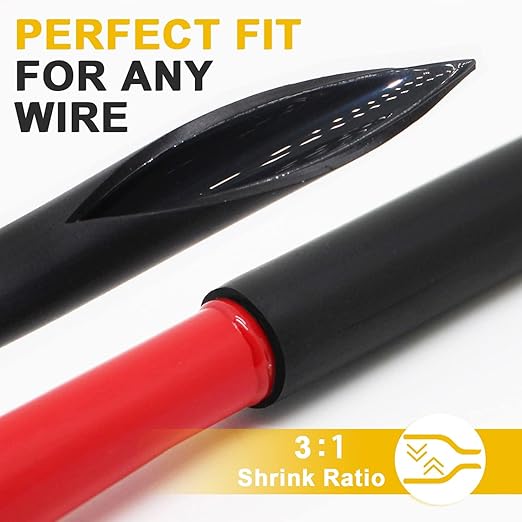 TKDMR 59 Ft 1-1/4" Heat Shrink Tubing - 3:1 Ratio Marine Grade Heat Shrink,Wire Cable Adhesive Lined Tube Insulation Seal Against Moisture Corrosion and Air Leakage.Black