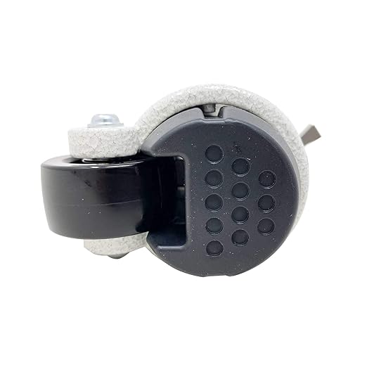 2' Retractable Leveling Caster with Ratcheting and Stemless | Nylon Wheel and NBR Pad | Ivory Color | 550 LBS Load Capacity | Single Caster