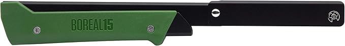 AGAWA - BOREAL15 Tripper KIT - 15" Folding Bow Saw, Rugged Cordura Sheath, Additional Aggressive Blade (Black Frame, Green Handle)