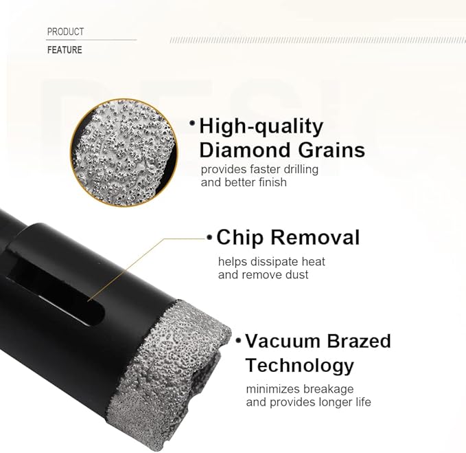SHDIATOOL Diamond Core Drill Bits, Diameter 4-inch Tile Hole Saw, Driling Depth 35mm for Porcelain Ceramic Marble Nature Stone 5/8"-11 Thread