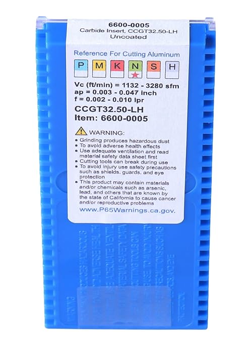 Accusize Industrial Tools CCGT09T302 Carbide Inserts for Aluminium by 0.008'', 0.05AKH01, 6600-0005