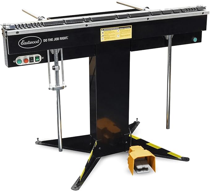 Eastwood 48 Inch Electro Sheet Metal Brake | Professional 6 Tons Powerful Magnetic Metal Sheets Bender and Folding Tool | Single Phase 220V with Foot Pedal Controller | Includes 9 Pcs Clamp Bars