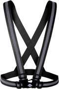 Dazonity High Visibility Safety Vest,Lightweight,Adjustable & Elastic Vest,Hi Vis Reflective Strips, Fit for Men & Women, Construction,Cycling, Runnning, Surveyor, (Black)