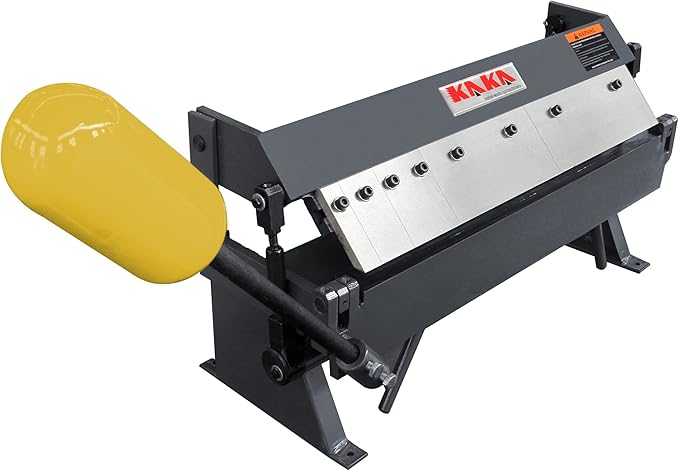 KAKA INDUSTRIAL Box and Pan Brake, 24-Inch Sheet Metal Brake, 16-Gauge Mild Steel Capacity Metal Brake Bender, Pan and Box Brake 1–135 Degree Adjustable, Metal Finger Break with 5 Fingers W-2416Z
