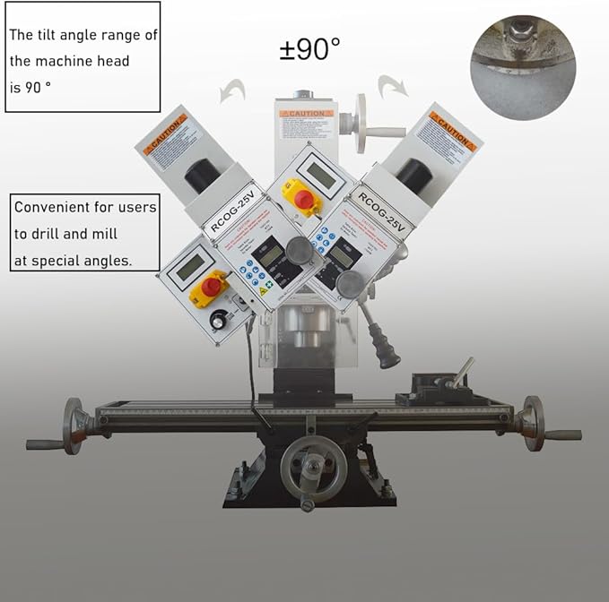 Benchtop Mini Milling Drilling Machine, Brushless Milling Drilling Machine, 110V, 1100W, 50-2250rpm