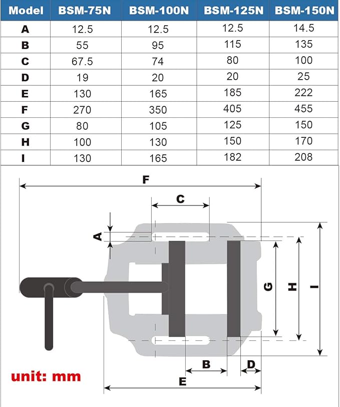 KAKA INDUSTRIAL Drill Press Clamping Vice,Precise Drilling Press Vise (BSM-125N)