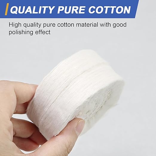SCOTTCHEN Buffing Polishing Wheel 3" Fine Cotton (50 Ply) 1/4" Arbor with 1/4" Mandrel for Drill - 2Pack