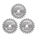 Wood Saw Blade TCT Circular Cutting Blade for Woodworking (3pc 3 inch)