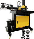 5 in 1 Electric Hydraulic Busbar Processor Busbar Cutter/Hole Puncher/Flat Bending/Vertical Bending/Knurling Machine for Iron, Copper, Aluminum 110V 750W