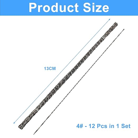 Murtenze 12PCS Spiral Scroll Saw Blades, Plain End Saw Blades Assortment for Wood Metal Cutting Sawing Carve (#4 Wood Cutting)