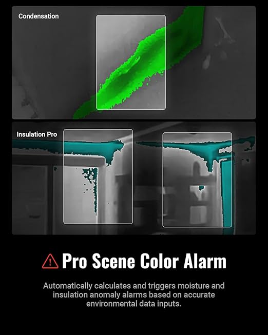 F2W Thermal Camera 256x192 IR Resolution, 640x480 Super Resolution Thermal Imaging Camera with IntellFault Intelligent Scene,3.2" Screen,25Hz,-4°F to 1022°F,App Image Transfer & PC Analysis, Case