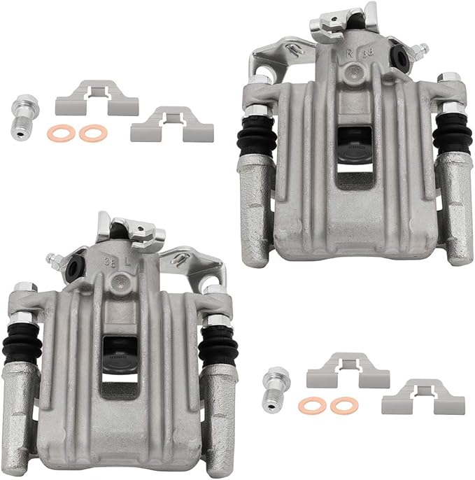 cciyu Rear Left & Right Brake Calipers Assembly w/Bracket 19B2571 19B2570 For Audi For TT 2000,For Volkswagen For Type-1 1998-2000,For Volkswagen For Golf 1999,For Volkswagen For Jetta 2000