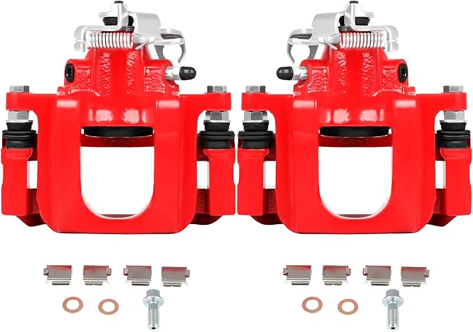 SCITOO Rear Left+Right Brake Calipers With Bracket 18B5081 18B5080 Compatible For Chrysler Town & Country 08-12 For Dodge Grand Caravan 08-12 For Ram C/V 12 For Volkswagen For Routan 09-12