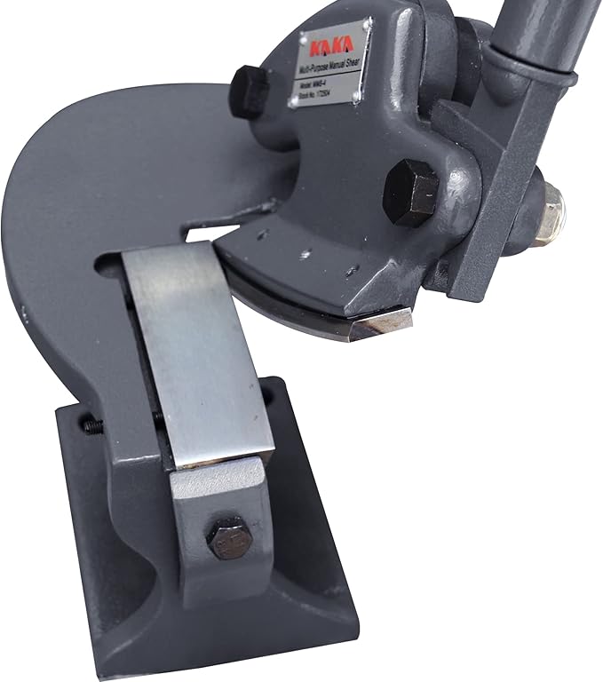 KAKA INDUSTRIAL MMS-4 Multiple Purpose Benchtop Throatless Sheet Metal Shear,14 Gauge Mild Steel Metal Cutter