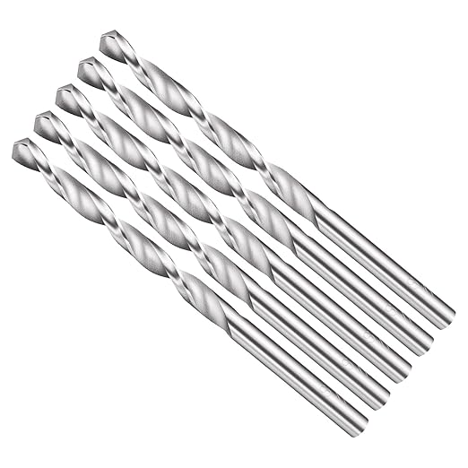 Drill Bit, 4mm Cutting Diameter, 4241 HSS 118° Cutting Angle Uncoated Bright Versatile Jobber Bits - (Applications: for Drilling Plastic Wood Soft Metal), 5-Pieces