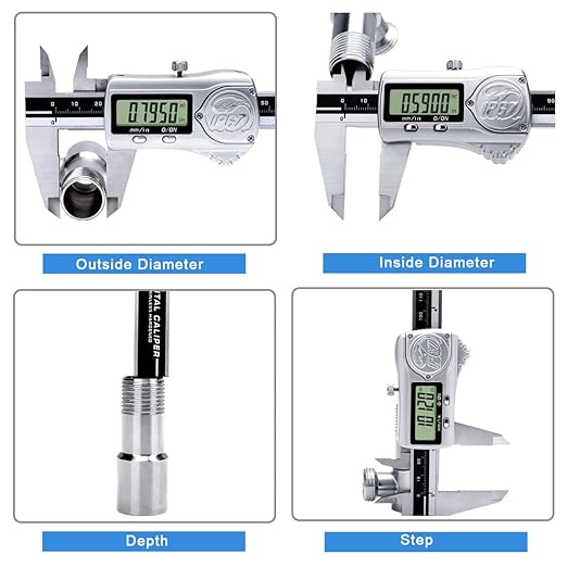 Kynup Digital Caliper, Calipers Measuring Tool with IP67 Waterproof, Extreme Accuracy, Stainless Steel Design, Auto Power Off, Switch from Inch Metric (6Inch/150MM)