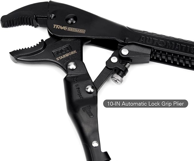 TRUE MECHANIC™ Automatic Curved Jaw Locking Pliers 10-inch