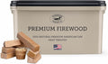 Superior Trading Oak Mini Fire Wood w/Fire Starter Pods, Winter Fireplace Starter, Wood Stove, USDA Cert 4-5” Kiln Dried Firewood, USA Made, 10-11 lbs in Plastic Storage Box