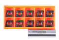 Accusize Industrial Tools Carbide Inserts Cvd Coating Ccmt 432 Black/Yellow, 10 Pcs/Package, 2200-1020x10