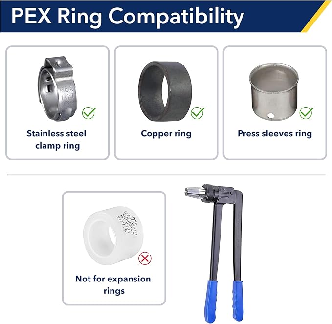 1/2" PEX Tee Brass Pipe Fitting (10Pack) - Anti-Corrosion, Lead-Free, 5 Year Warranty, Multiple Certifications, Easy Installation for Plumbing Repairs and Home DIY