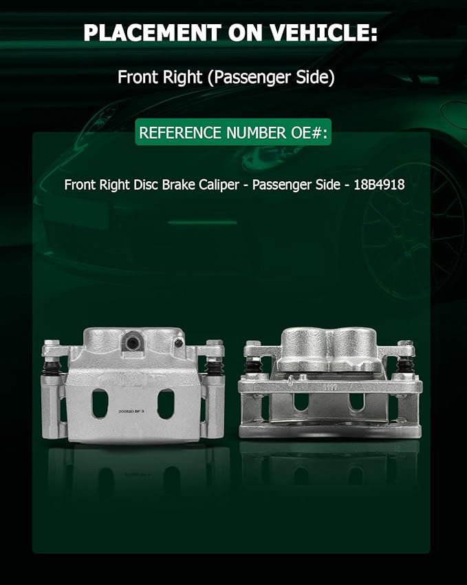 SCITOO Front Right Brake Caliper With Bracket 18B4918 Compatible For Cadillac 2007-2008 For Chevrolet 2005-2008 For GMC 2005-2008