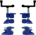HENBOW 3/4" Pipe Clamp,Wood Gluing Pipe Clamp Set,Heavy Duty Cast Professional Pipe Clamps Tools,Cast Iron Wood Clamps Quick Release for Woodworking Improvement and Diy Projects(2Pack-Blue)
