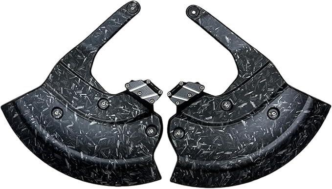 Motorcycle Front Brake Caliper Disc Guard Fairing Protector for BMW M1000RR S1000R S1000RR S1000XR 2020 2021 2022 2023 2024 Carbon Fiber Aero Disc Fender Accessories (Matte Marbling)