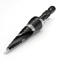 KAYGO M35 Step Drill Bit, 1/8 to 1/2 inch Step Bits for Thin Metal Stainless Steel Aluminum Wood Plastic,1/4 -inch Hex Shank