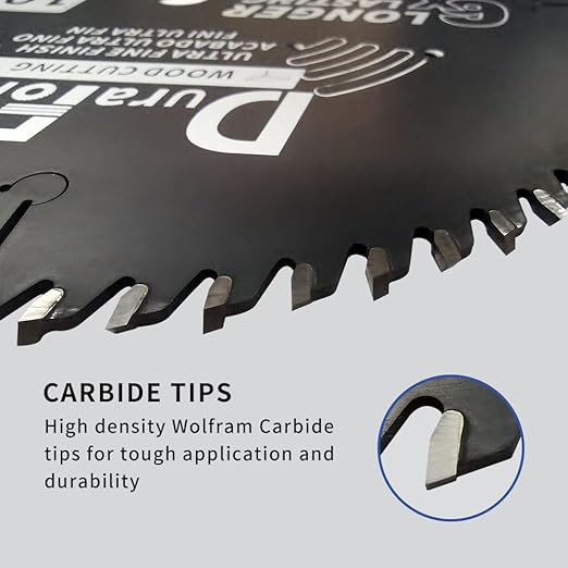 10 Inch 80 Tooth Professional Fine Finish ATB Saw Blade with 5/8 Inch Arbor & DuraGuard Anti-Stick Coating for Miter Saws and Table Saws