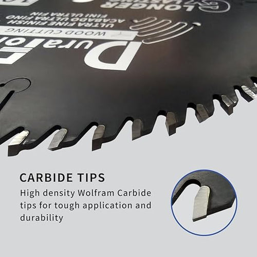 10 Inch 80 Tooth Professional Fine Finish ATB Saw Blade with 5/8 Inch Arbor & DuraGuard Anti-Stick Coating for Miter Saws and Table Saws
